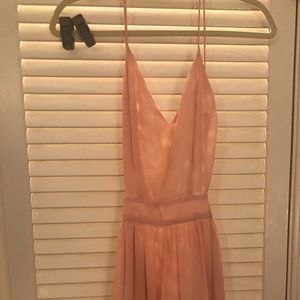 Backless peach gown